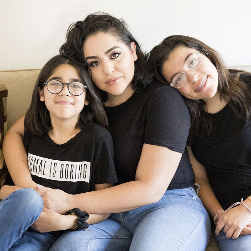 mother and two daughters